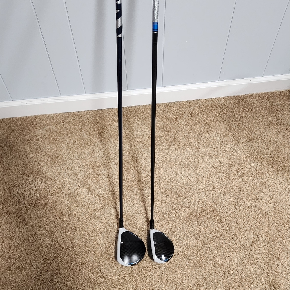 TM 3 wood and Titanium 5 wood LH club